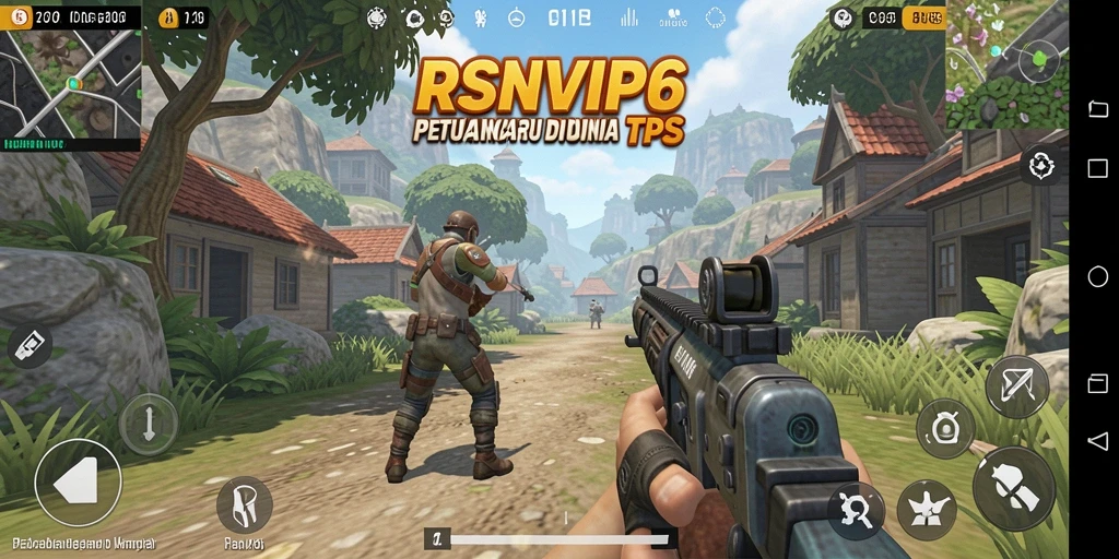 Screenshot RSNVIP6 menampilkan aksi seru dalam gameplay TPS.